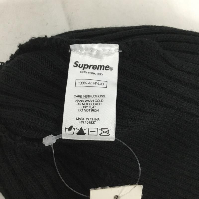 シュプリーム Supreme 帽子 ニット帽 Wide Rib Beanie ビーニー タグ付き FREE ロゴ、文字 黒 / ブラック /  メンズ USED 古着 中古 10128795