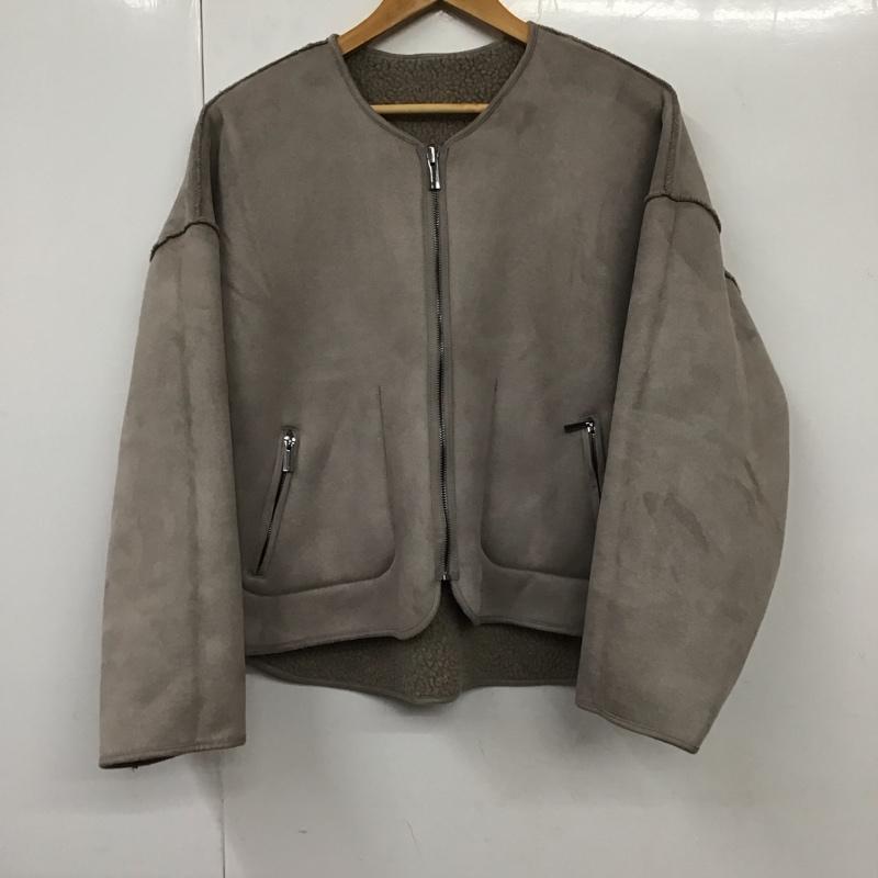 ザラ ZARA ジャケット、上着 ジャンパー、ブルゾン リバーシブル ムートン ボア M 無地 ベージュ / ベージュ /  レディース USED 古着 中古 10130402