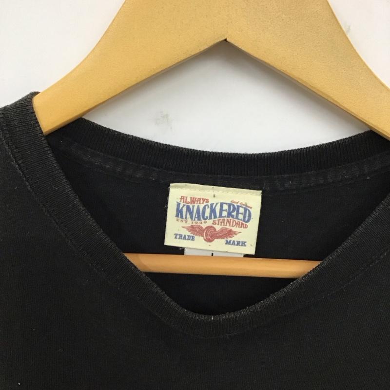 ナッカード KNACKERED Tシャツ 半袖 バックプリント CLASSIC FIT L ロゴ、文字 黒 / ブラック /  メンズ USED 古着 中古 10117752