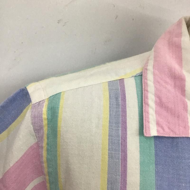 ポロバイラルフローレン Polo by RALPH LAUREN シャツ、ブラウス 半袖 半袖シャツ ストライプシャツ カラーシャツ カジュアルシャツ L ストライプ マルチカラー / マルチカラー /  メンズ USED 古着 中古 10106603