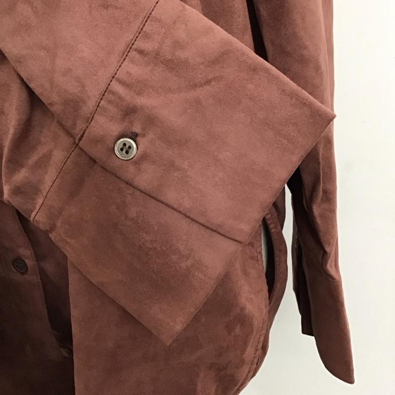 ムルーア MURUA シャツ、ブラウス 長袖 012150400101 ノーカラーチンツシャツ FREE 無地 茶 / ブラウン /  レディース USED 古着 中古 10120275