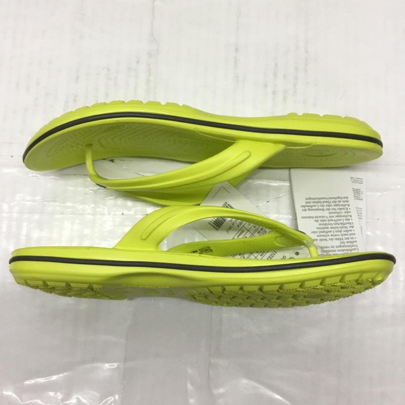 クロックス crocs サンダル サンダル 11033-7H1 Crocband Flip 24cm ビーチサンダル 24.0cm ワンポイント 黄 / イエロー /  レディース USED 古着 中古 10110658