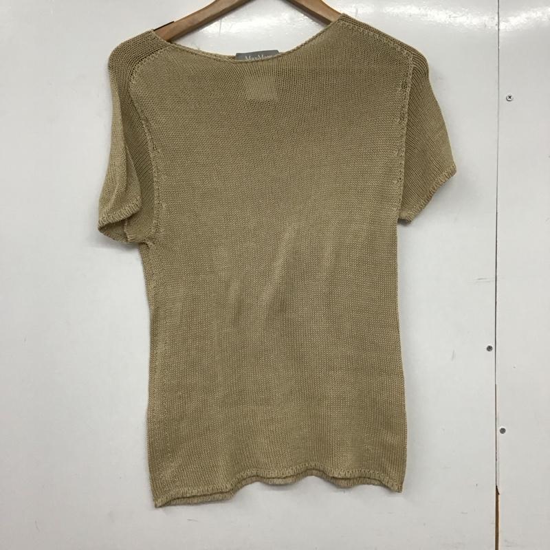 マックスマーラ MaxMara カットソー 半袖 コットンニット S 無地 ベージュ / ベージュ /  レディース USED 古着 中古 10150817