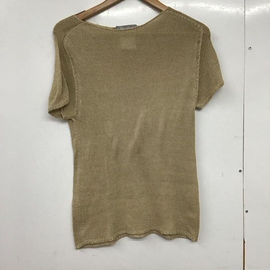 マックスマーラ MaxMara カットソー 半袖 コットンニット S 無地 ベージュ / ベージュ /  レディース USED 古着 中古 10150817