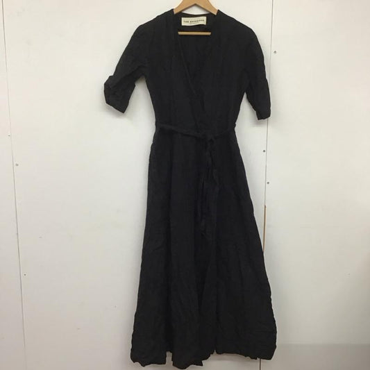 ザ シンゾーン THE SHINZONE ワンピース ロングスカート 17SMSOP51 カシュクールワンピース 五分袖 36 無地 黒 / ブラック /  レディース USED 古着 中古 10144368