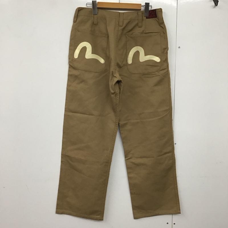 エヴィス EVISU パンツ ワークパンツ、ペインターパンツ ワークパンツ ワイドパンツ カジュアルパンツ 32インチ ロゴ、文字 ベージュ / ベージュ /  メンズ USED 古着 中古 10142568