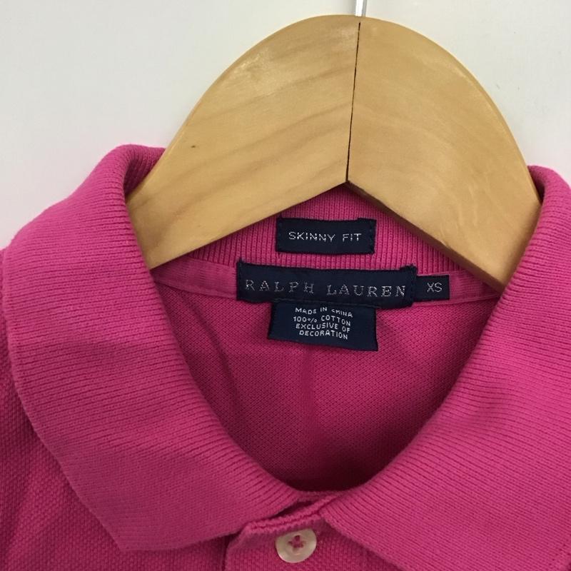 ラルフローレン RALPHLAUREN ポロシャツ 半袖 XS 無地 桃 / ピンク /  レディース USED 古着 中古 10141568