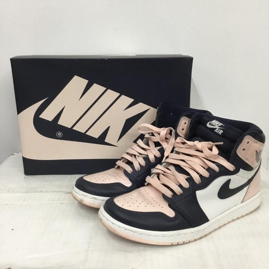 ナイキ NIKE スニーカー スニーカー DD9335-641 W AIR JORDAN 1 RETRO HIGH OG 26cm 箱有 26.0cm ロゴ、文字 白 / ホワイト / X 桃 / ピンク / X 紺 / ネイビー /  メンズ USED 古着 中古 10123798