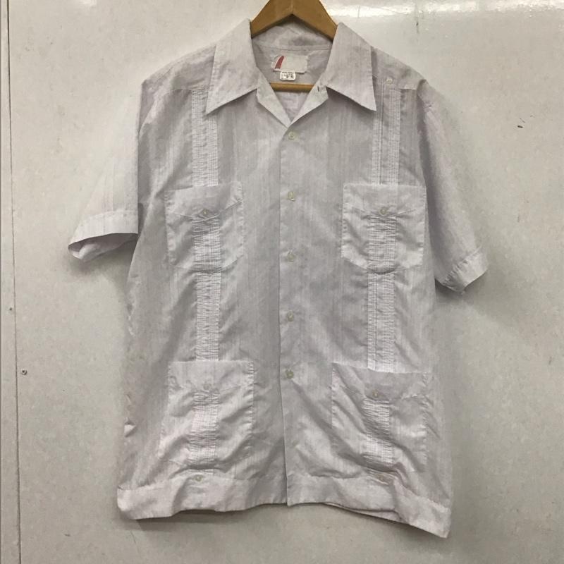 古着 USED シャツ、ブラウス 半袖 半袖シャツ 無地シャツ ポケットシャツ キューバシャツ 無地 白 / ホワイト /  メンズ USED 古着 中古 10136237