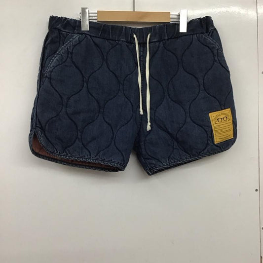 ネイタルデザイン NATAL DESIGN パンツ ショートパンツ デニムキルティングショーツ S ロゴ、文字 青 / ブルー /  メンズ USED 古着 中古 10139424