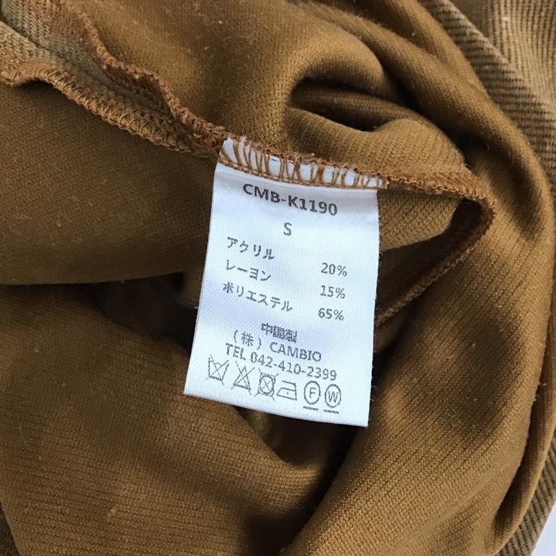 カンビオ CAMBIO カットソー 長袖 長袖カットソー 無地カットソー スタンドネック S 無地 茶 / ブラウン /  メンズ USED 古着 中古 10130583