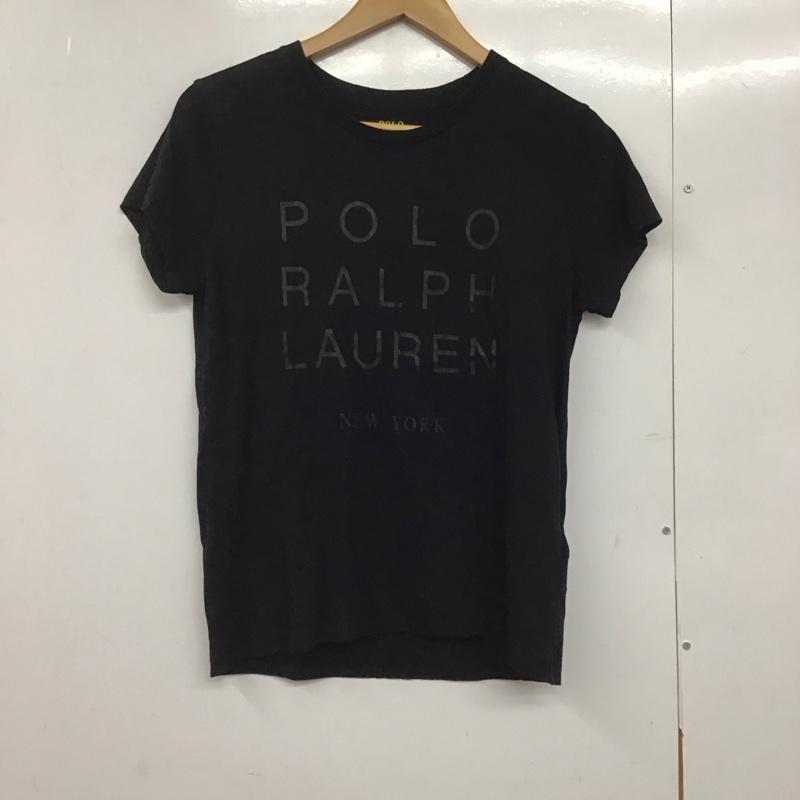 ポロラルフローレン POLO RALPH LAUREN Tシャツ 半袖 半袖カットソー プリントTシャツ クルーネックカットソー M ロゴ、文字 黒 / ブラック /  レディース USED 古着 中古 10145379
