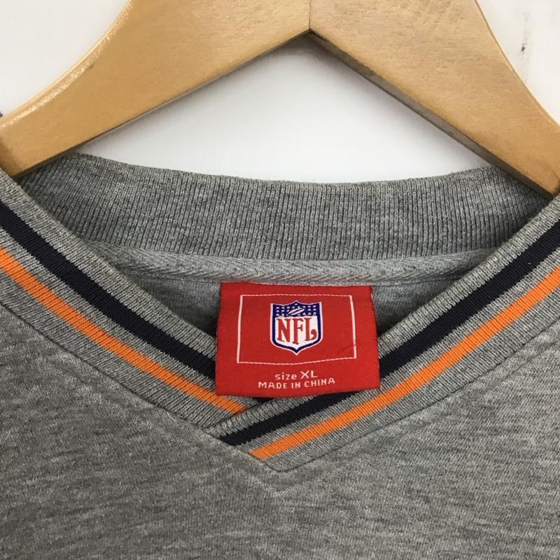 ナショナルフットボールリーグ NFL トレーナー 長袖 長袖トレーナー スウェット Vネック プルオーバー XL ロゴ、文字 灰 / グレー /  メンズ USED 古着 中古 10137073