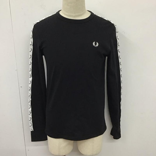 フレッドペリー FRED PERRY カットソー 長袖 長袖カットソー クルーネックカットソー ロングスリーブカットソー プリントTシャツ S ロゴ、文字 白 / ホワイト / X 黒 / ブラック /  メンズ USED 古着 中古 10124664