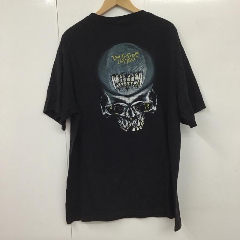 古着 USED Tシャツ 半袖 半袖カットソー プリントTシャツ クルーネックカットソー バンドT XL プリント 黒 / ブラック /  メンズ USED 古着 中古 10130662