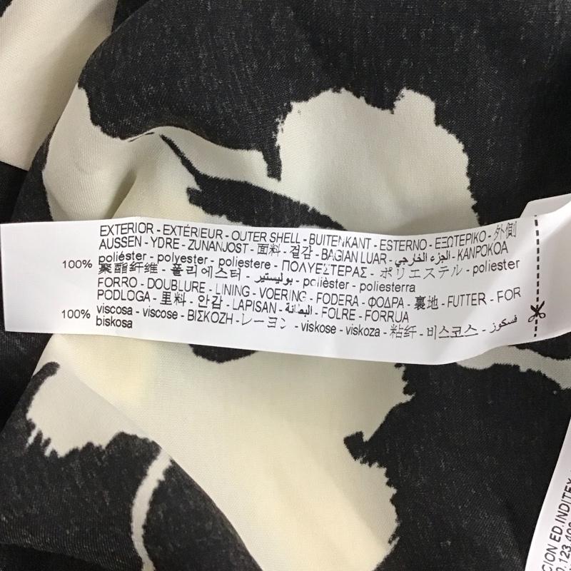 ザラ ZARA ワンピース ロングスカート 9621 261 093 カシュクール 長袖 XS 総柄 黒 / ブラック /  レディース USED 古着 中古 10139399