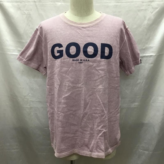 グッドオン Good On Tシャツ 半袖 半袖カットソー プリントTシャツ クルーネックカットソー L ロゴ、文字 紫 / パープル /  メンズ USED 古着 中古 10116018