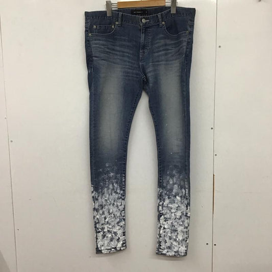 ジャックローズ JACKROSE パンツ デニム、ジーンズ デニムパンツ スリムパンツ カジュアルパンツ ストレッチパンツ ペイント 35インチ  インディゴ / インディゴ /  メンズ USED 古着 中古 10132893
