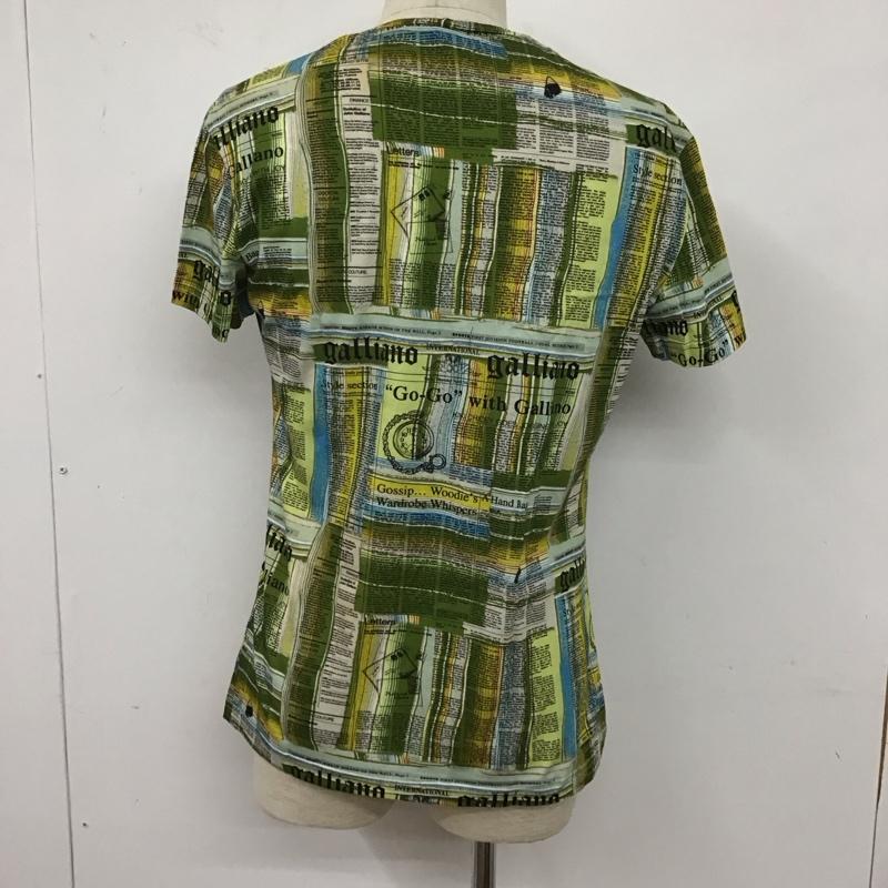 ジョンガリアーノ JOHN GALLIANO Tシャツ 半袖 半袖カットソー プリントTシャツ Vネックカットソー L プリント マルチカラー / マルチカラー /  メンズ USED 古着 中古 10127757
