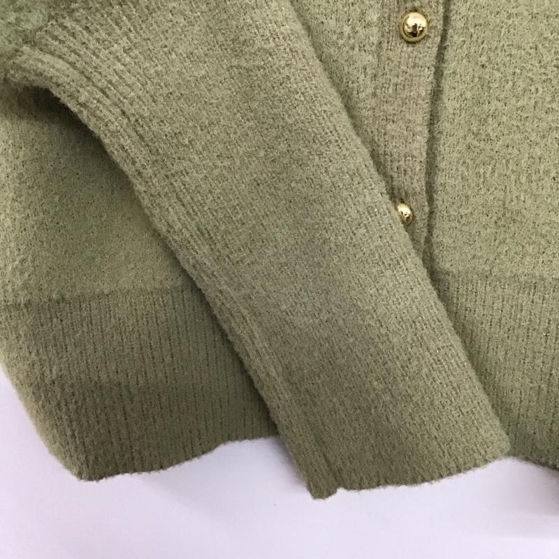 アルシーヴ archives カーディガン 長袖 M 無地 カーキ / カーキ /  レディース USED 古着 中古 10138169
