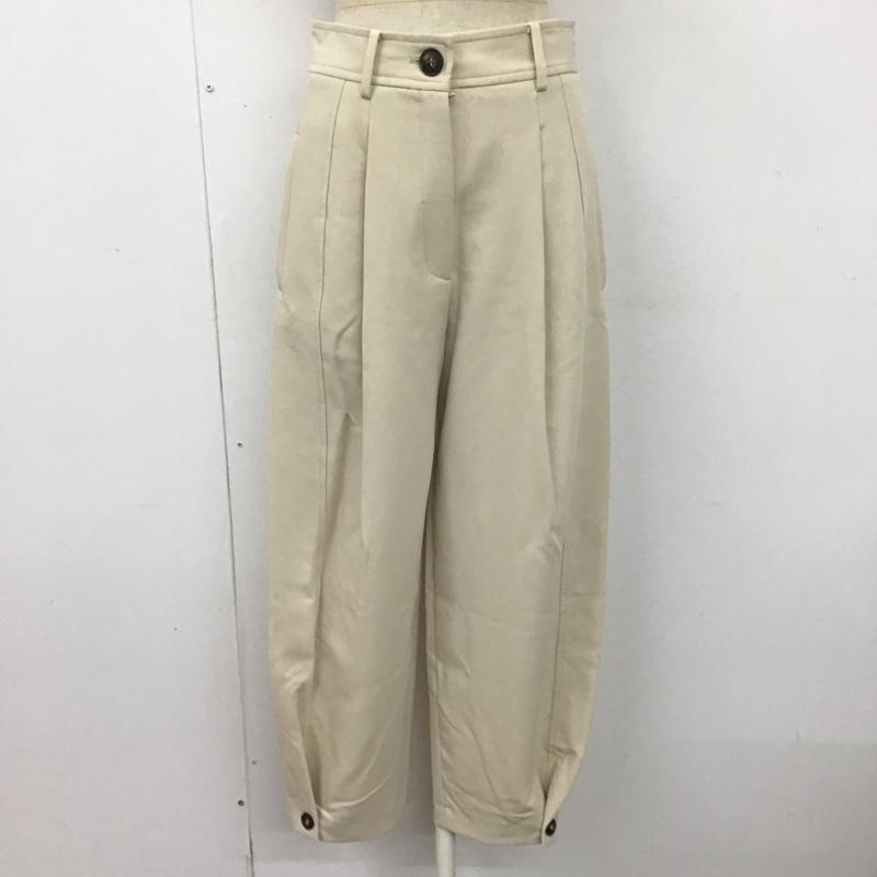ザラ ZARA ボトムス ボトムス 1478 060 806 ワイドパンツ コクーンパンツ タック XS 無地 アイボリー / アイボリー /  レディース USED 古着 中古 10118461