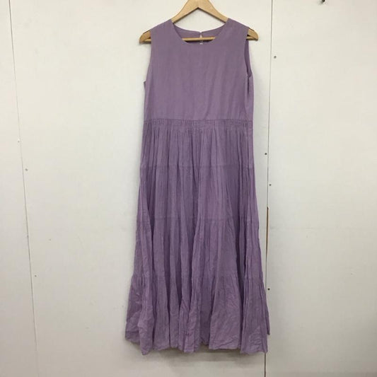 ビーミング バイ ビームス B:MING by BEAMS ワンピース ロングスカート 93-26-0606-024 ティアード マキシワンピース ノースリーブ M 無地 紫 / パープル /  レディース USED 古着 中古 10142277