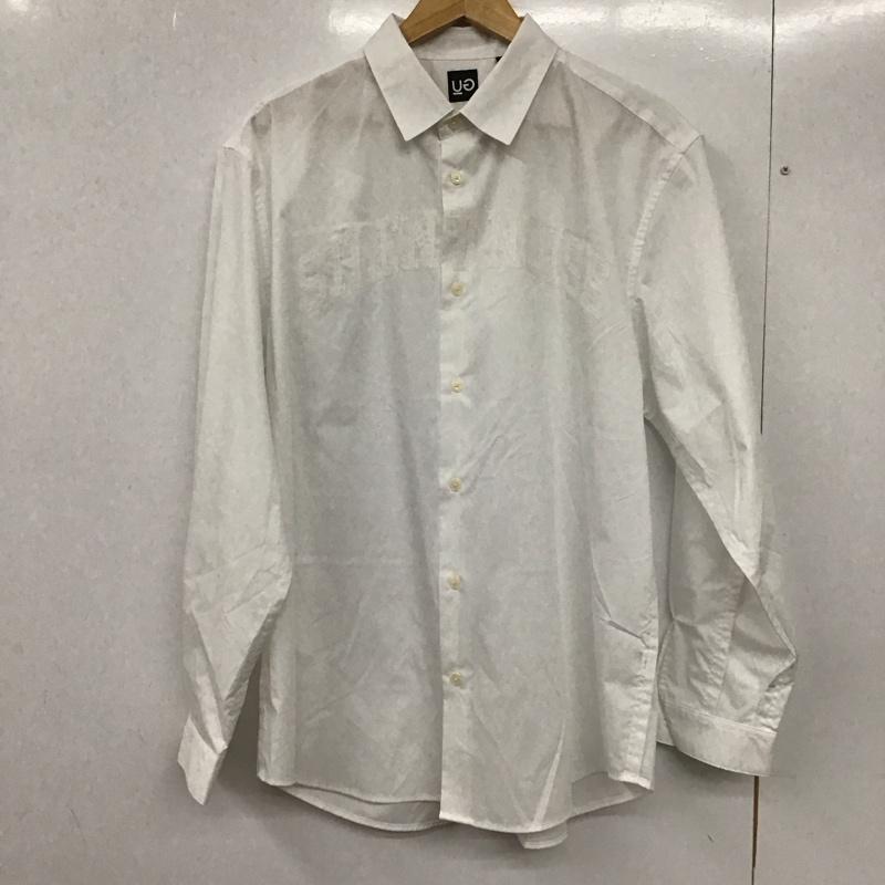 ジーユー GU シャツ、ブラウス 長袖 331-357030 アンダーカバー長袖ブロードシャツ 長袖シャツ L 無地 白 / ホワイト /  メンズ USED 古着 中古 10132892