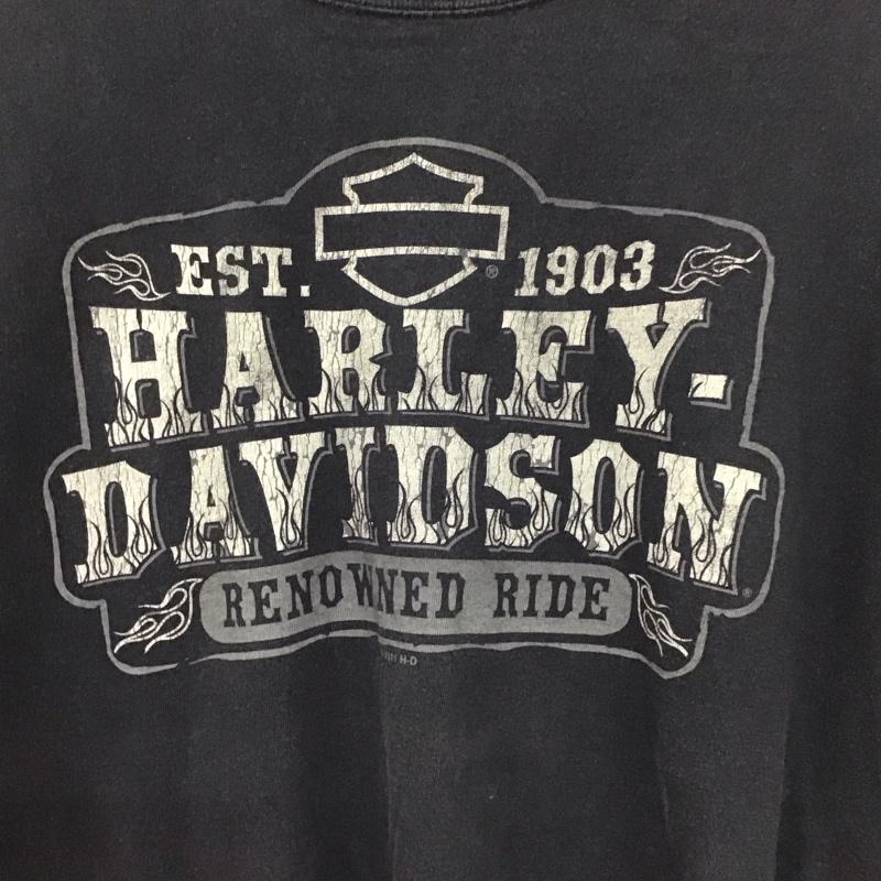 ハーレーダビッドソン Harley-Davidson Tシャツ 半袖 プリント 黒 / ブラック /  メンズ USED 古着 中古 10129994