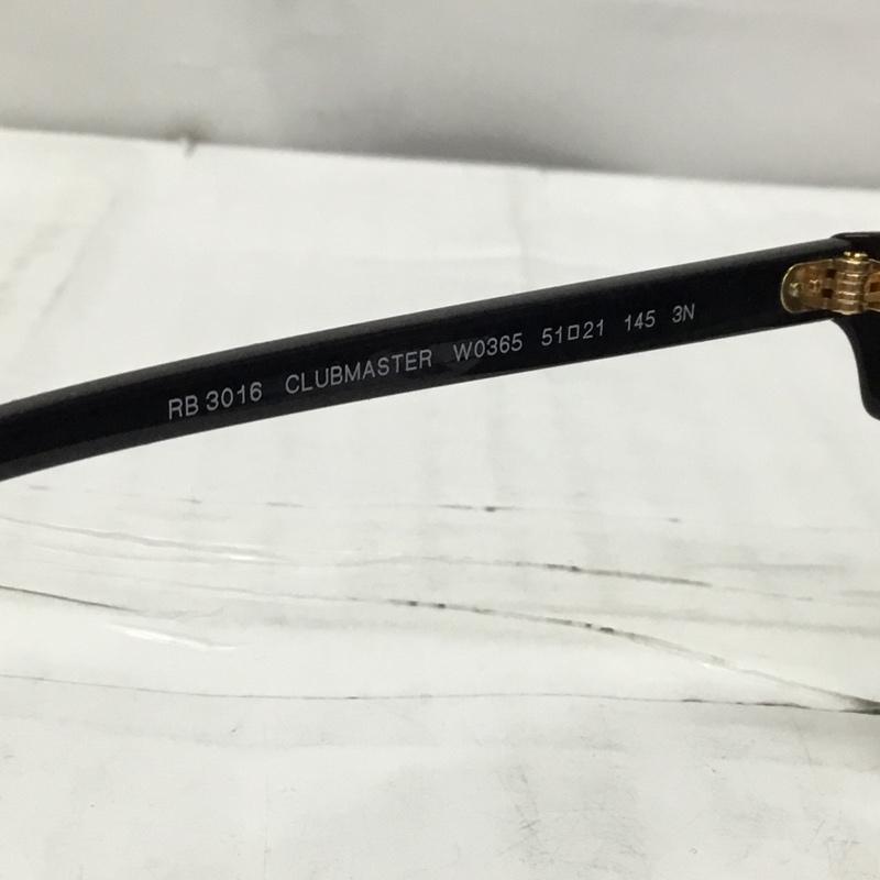 レイバン Ray-Ban めがね・サングラス サングラス RB3016 CLUBMASTER ケース付き ロゴ、文字 黒 / ブラック / X 金 / ゴールド /  メンズ USED 古着 中古 10106491