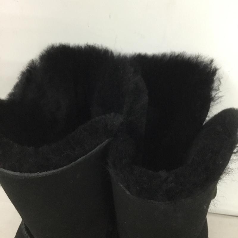 アグ UGG ブーツ 一般 5803 BAILEY BUTTON ベイリーボタンムートンブーツ 25cm 25.0cm 無地 黒 / ブラック /  レディース USED 古着 中古 10143925