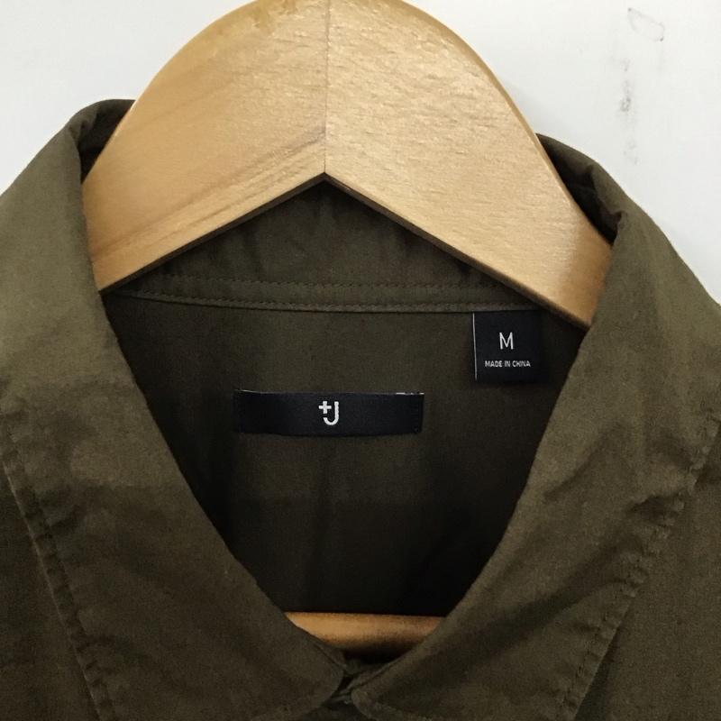 ユニクロ UNIQLO シャツ、ブラウス 長袖 331-446428 長袖シャツ カラーシャツ M 無地 カーキ / カーキ /  メンズ USED 古着 中古 10140539