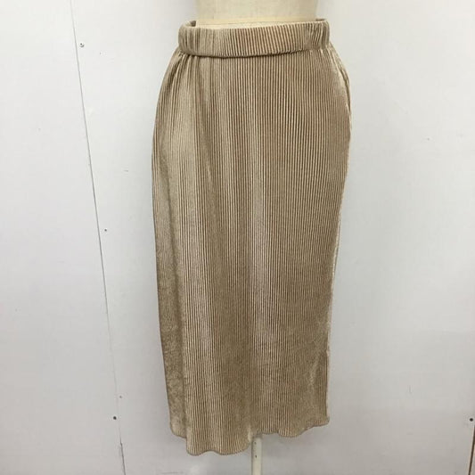 アイテムズ アーバンリサーチ ITEMS URBAN RESEARCH スカート ロングスカート IT17-25A013 プリーツタイトスカート FREE 無地 ベージュ / ベージュ /  レディース USED 古着 中古 10113013