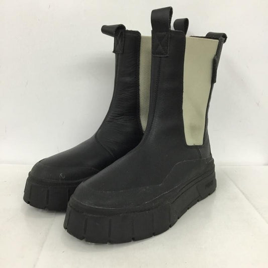 プーマ PUMA ブーツ 一般 386272-03 MAYZE STACK CHELSEA サイドゴア 25cm 25.0cm ロゴ、文字 黒 / ブラック /  レディース USED 古着 中古 10136303