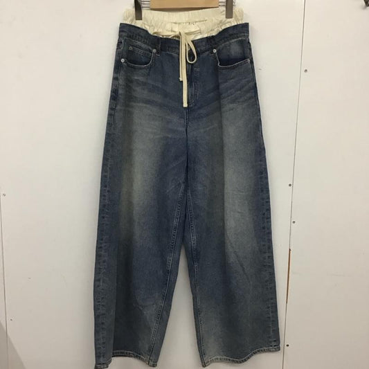 トゥデイフル TODAYFUL パンツ デニム、ジーンズ 12411402 Layered Waist Denim 26インチ 無地 水色 / ライトブルー /  レディース USED 古着 中古 10134233