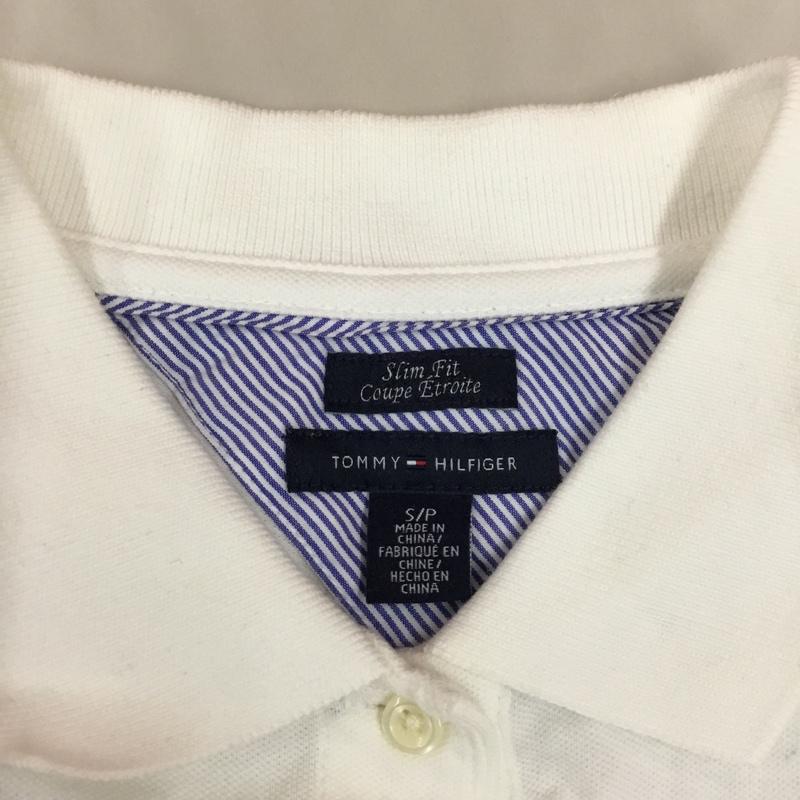 トミーヒルフィガー TOMMY HILFIGER ポロシャツ 半袖 半袖ポロシャツ カラーシャツ 半袖カットソー S ロゴ、文字 白 / ホワイト /  レディース USED 古着 中古 10112226