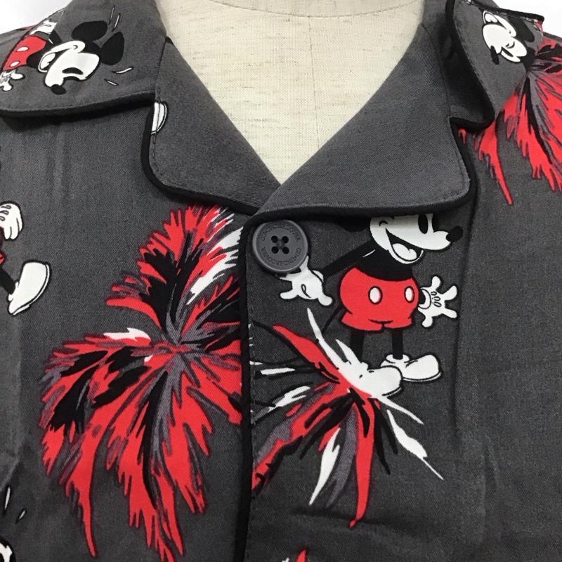 ジーユー GU セットアップ セットアップ 372-334415 GU×UNDERCOVER パジャマ ミッキー セットアップ 半袖シャツ ハーフパンツ L プリント 黒 / ブラック /  メンズ USED 古着 中古 10107094