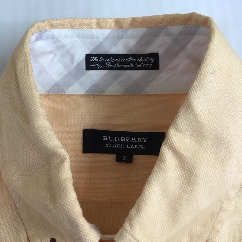 バーバリーブラックレーベル BURBERRY BLACK LABEL シャツ、ブラウス 半袖 BMW50-010-82 ボタンダウン 2 ワンポイント 橙 / オレンジ /  メンズ USED 古着 中古 10113081