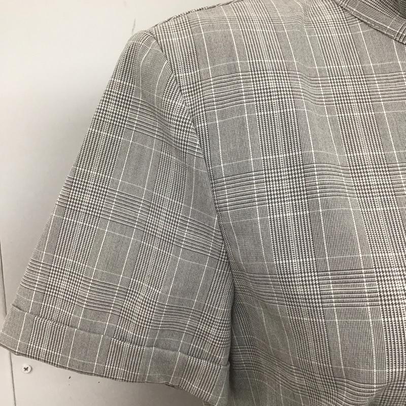 ザラ ZARA ワンピース ロングスカート 半袖ロングワンピース 総柄 タイトスカート M チェック 灰 / グレー /  レディース USED 古着 中古 10113059