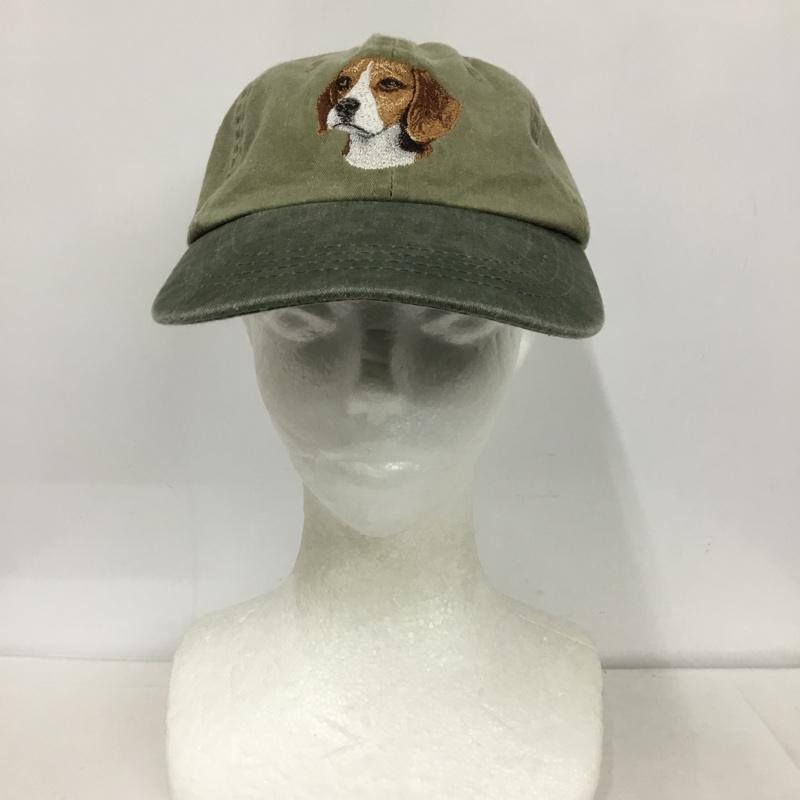 古着 USED 帽子 キャップ PORT&COMPANY DOG EMBROIDERY COTTON DAD CAP ビーグル 刺繍 カーキ / カーキ /  メンズ USED 古着 中古 10129096