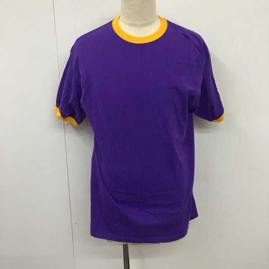 チャンピオン Champion Tシャツ 半袖 半袖カットソー プリントTシャツ クルーネックカットソー L 無地 紫 / パープル /  メンズ USED 古着 中古 10120134