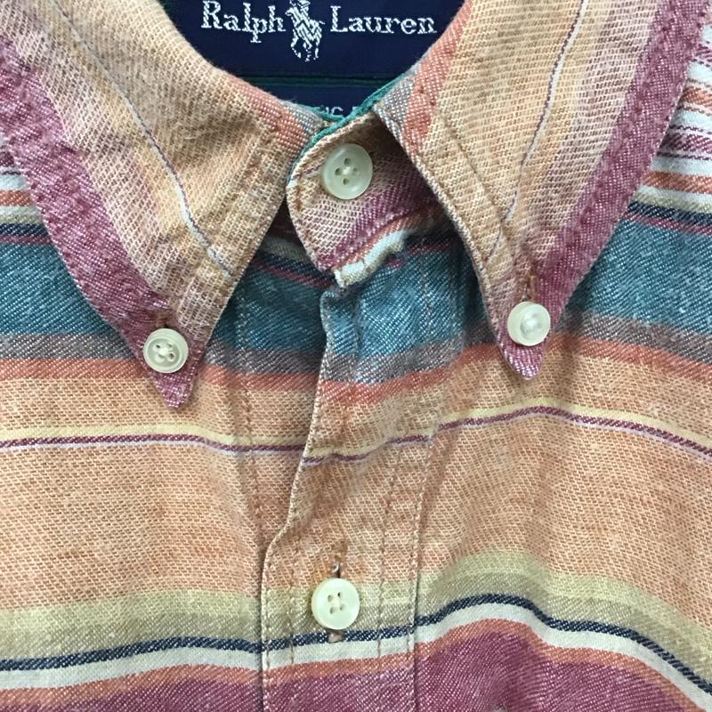 ラルフローレン RALPHLAUREN シャツ、ブラウス 長袖 長袖シャツ ボタンダウンシャツ カラーシャツ XL ボーダー柄 マルチカラー / マルチカラー /  メンズ USED 古着 中古 10147819