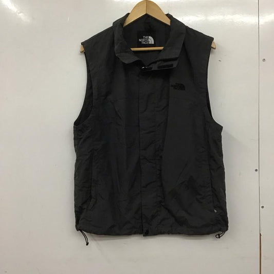 ザノースフェイス THE NORTH FACE ベスト ベスト np11916 EARTHLYVEST ジップアップベスト スタンドカラー ノースリーブカットソー L ロゴ、文字 灰 / グレー /  メンズ USED 古着 中古 10139558