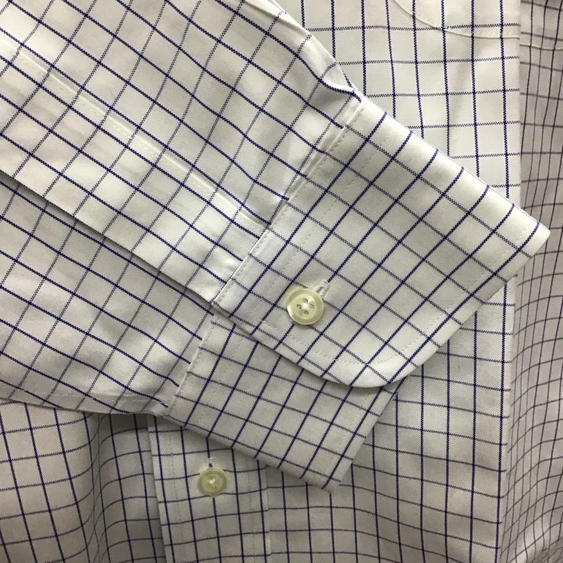 ブルックスブラザーズ BROOKS BROTHERS シャツ、ブラウス 長袖 長袖シャツ ボタンダウンシャツ チェックシャツ カジュアルシャツ チェック 白 / ホワイト / X 青 / ブルー /  メンズ USED 古着 中古 10111041