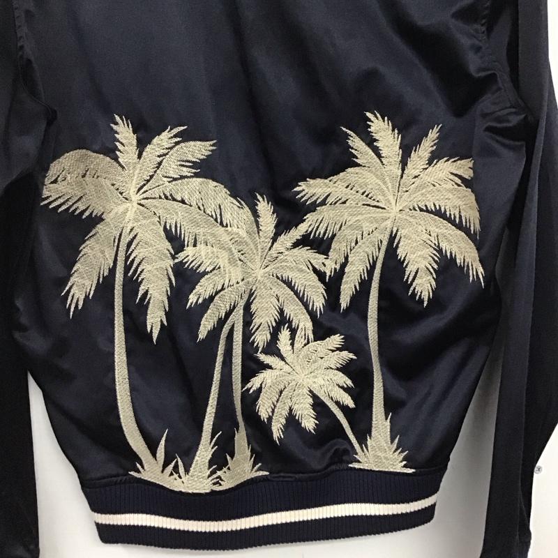ザラメン ZARA MAN ジャケット、上着 ジャンパー、ブルゾン ジップアップジャケット スカジャン アウター S 刺繍 紺 / ネイビー /  メンズ USED 古着 中古 10141509