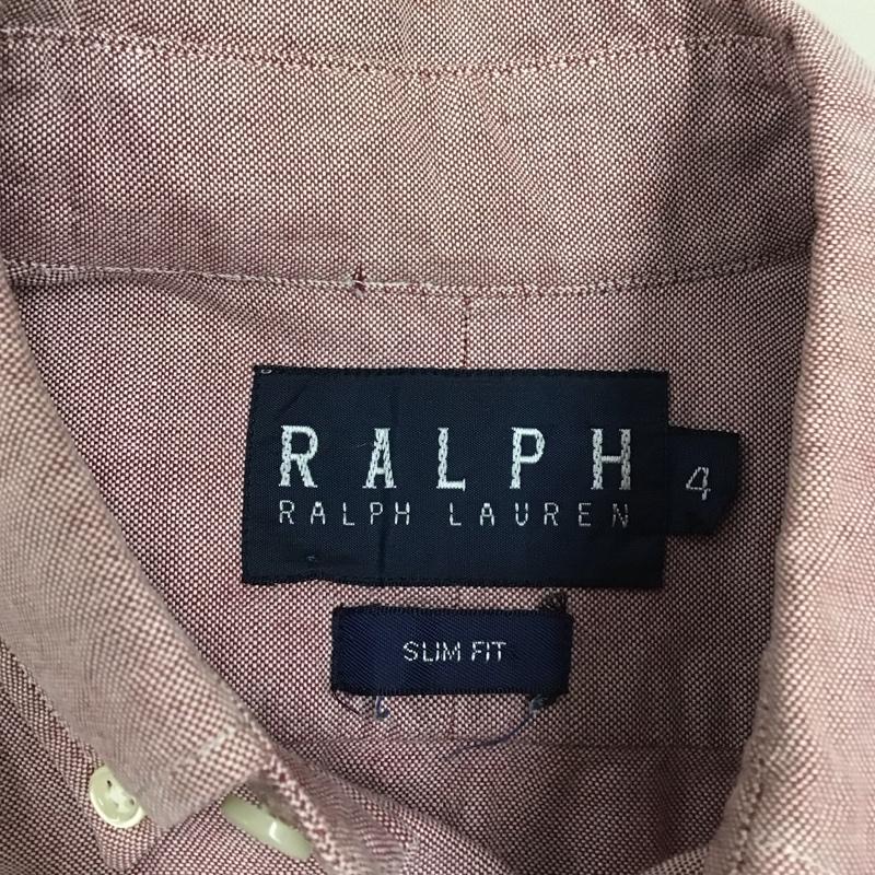 ラルフローレン RALPHLAUREN シャツ、ブラウス 長袖 ボタンダウン コットン SLIM FIT 4 ワンポイント えんじ / ワインレッド /  メンズ USED 古着 中古 10118377