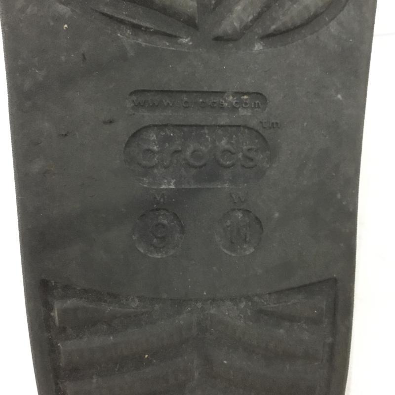 クロックス crocs サンダル サンダル 209366 DYLAN CLOG M9 W11 ロゴ、文字 黒 / ブラック /  メンズ USED 古着 中古 10148800