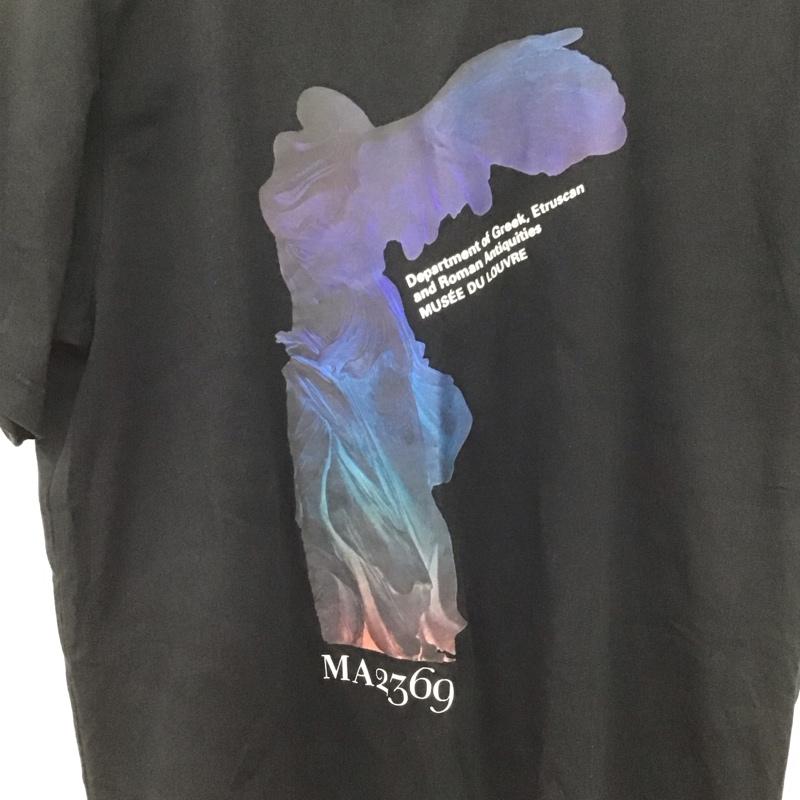 ジーユー GU Tシャツ 半袖 341-437654 ルーヴル美術館アートアンドロジックbyピーターサヴィルUTグラフィックTシャツ XL プリント 黒 / ブラック /  メンズ USED 古着 中古 10132888