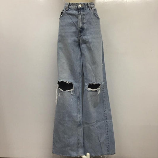 ザラ ZARA パンツ デニム、ジーンズ カットオフ 無地 水色 / ライトブルー /  レディース USED 古着 中古 10109436