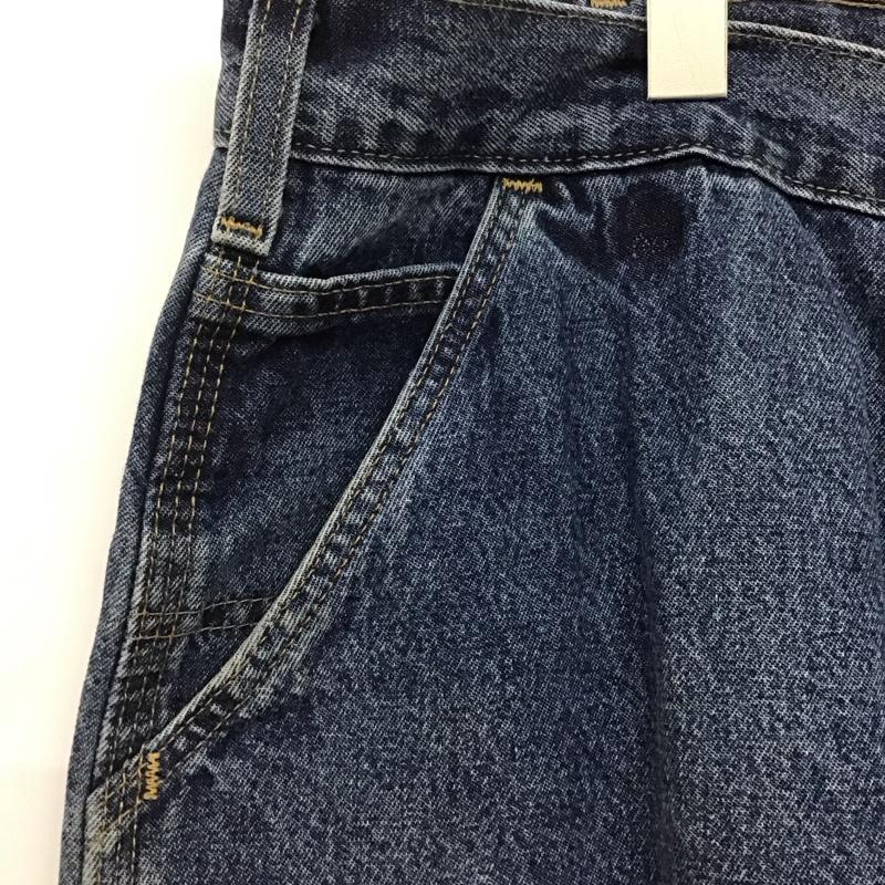 カーハート Carhartt パンツ デニム、ジーンズ デニムパンツ ワイドパンツ カジュアルパンツ 38 無地 インディゴ / インディゴ /  メンズ USED 古着 中古 10142625
