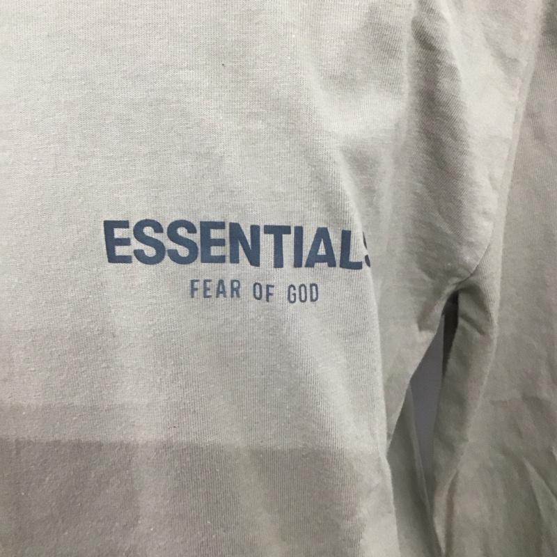 エッセンシャルズ ESSENTIALS カットソー 長袖 長袖カットソー クルーネックカットソー ロングスリーブカットソー プリントTシャツ S ロゴ、文字 ベージュ / ベージュ /  メンズ USED 古着 中古 10122091